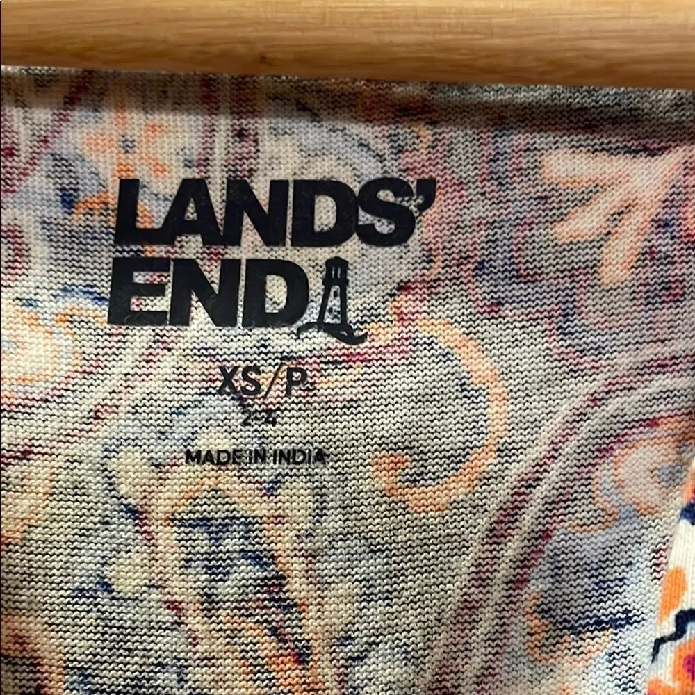 Lands' End Paisley Print Midi Dress